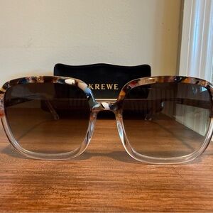 KREWE Margot Multicolor Acetate Square Sunglasses with Gradient Lenses